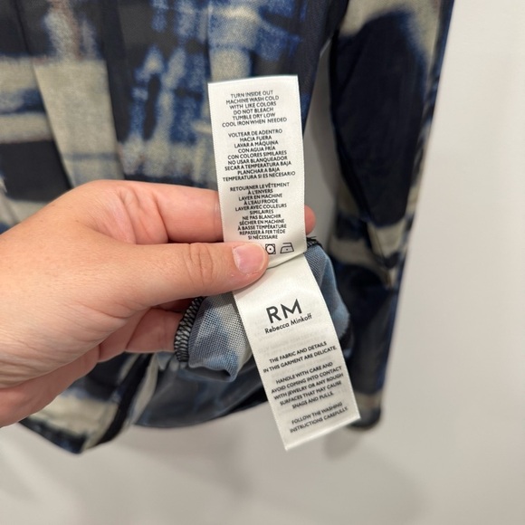 Rebecca Minkoff Sheer Long Sleeve Mesh Top XL - Picture 4 of 5